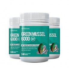 [그리니아] 그린머슬 6000 / 100% 뉴질랜드 초록입홍합 240 캡슐 3개