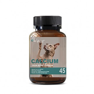 [펫 아일랜드] 독 칼슘 (휴먼 그레이드/강아지 영양제) DEER BONE 45캡슐 1개