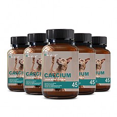 [펫 아일랜드] 독 칼슘 (휴먼 그레이드/강아지 영양제) DEER BONE 45캡슐 6개