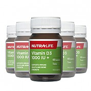 [뉴트라라이프] 비타민D3 1000IU+ 60캡슐 6개