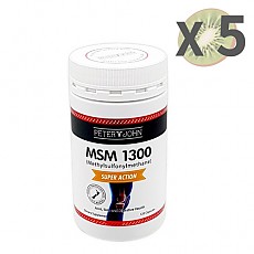 피터앤존 MSM(식이유황) 1300 120캡슐 5개 무릎 관절 연골 뼈 영양제